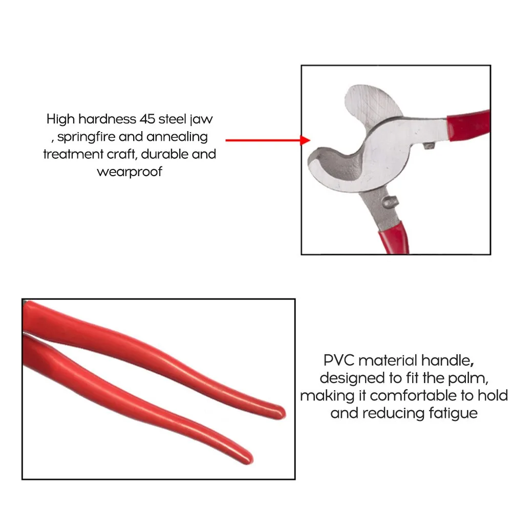 LK-60A Portable Mini Manul Scissors Type Cable Shears Fast And Labor-Saving Copper And Aluminium Cable Disconnection Pliers