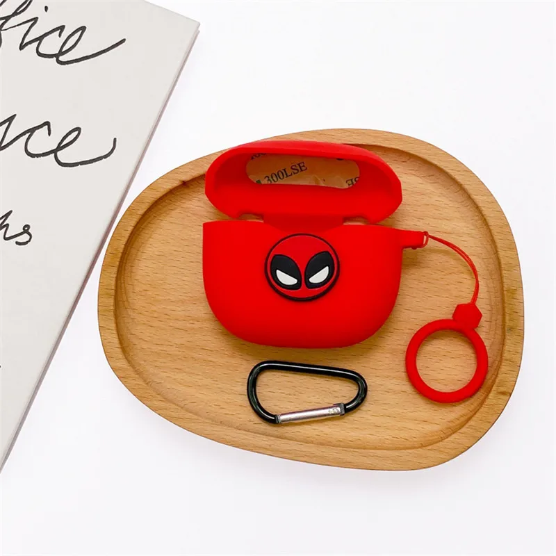 الكرتون مارفل حقيبة سماعة الاذن ل JBL Tune T120 T125 TWS سيليكون سماعة لاسلكية تعمل بالبلوتوث سماعة واقية غطاء ل JBL مع هوك