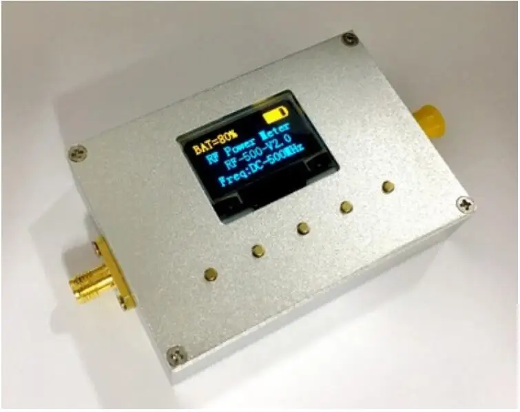 Imagem -03 - Medidor de Potência V2.0 Oled Display rf Potência Atenuação Valor Mais Sofware 10w 30db Atenuador para Amplificador de Rádio Presunto 100k10ghz rf