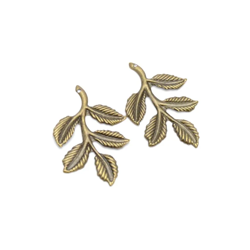 Free shipping 30Pcs Leaf Filigree Wraps Connectors Metal Crafts Gift Decoration DIY 38x24mm