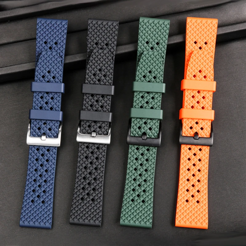 Quick Release Watch Bands Premium Quality NEW FKM Rubber Watch Strap20mm 22mm Men Waterproof Replacement Bracelet  For O-mega