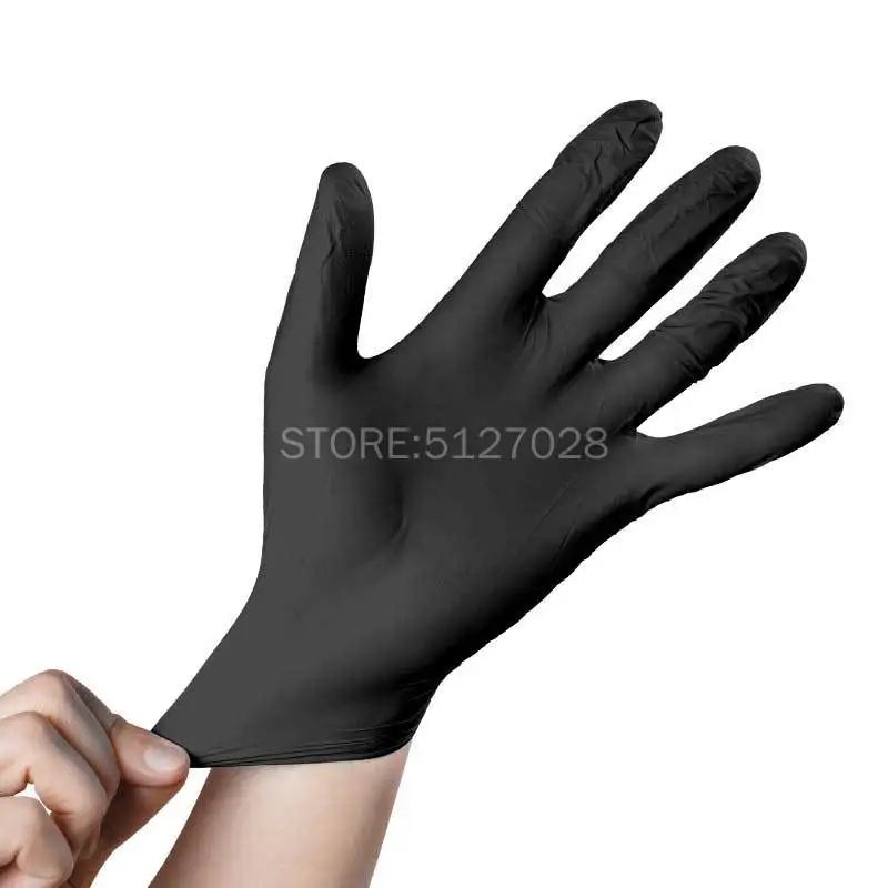 

100 pcs Black Disposable Tattoo Latex Gloves Available Thickening Size Oil-proof Tattoo Accessory Multipurpose Gloves Body Art