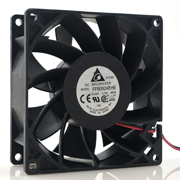 for delta FFB0924EHE 9238 90mm 92mm DC 24V 0.75A 2-wire -pin server inverter cooling fans case axial