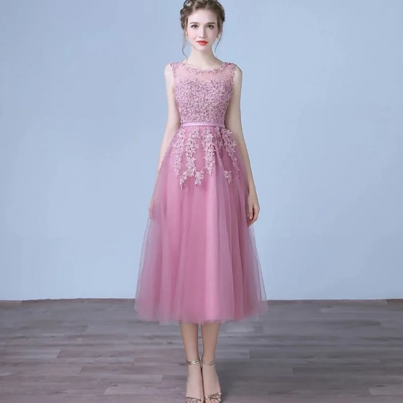 FATAPAESE – Robe de Cocktail en dentelle rose perle, Robe courte De bal, dos nu, Sexy