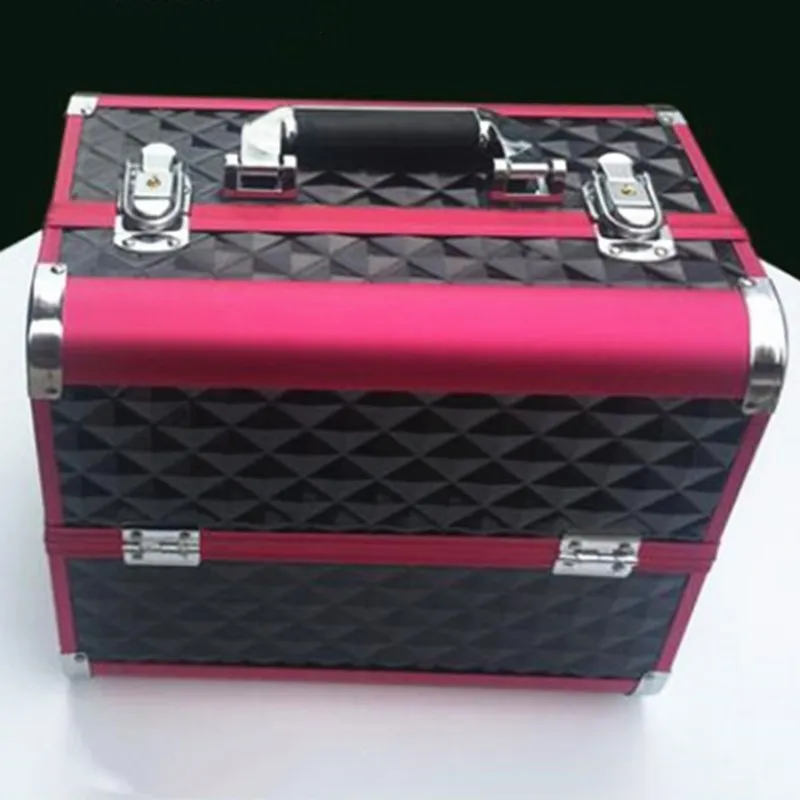 Professional Cosmetic case Portable Large Capacity make up bags hand-held Fashion Cosmetic Bag Multilayer Storage beauty box