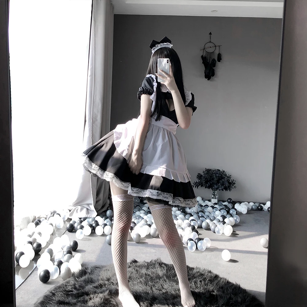 Uniform Women Sexy Lingerie Lolita Costume Cosplay Japanese Maid Servant Babydoll Dress Erotic Role Play Cute Live Show