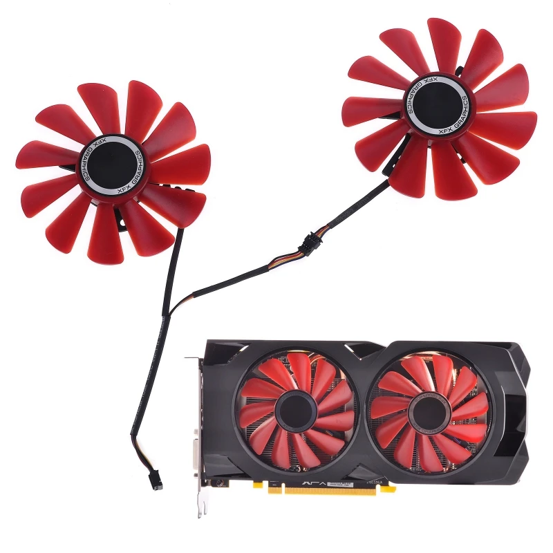 2 pz 85mm RX-570-RS RX-580-RS FD10U12S9-C ventola per XFX RX470 RX570 RS RX580 RS sostituzione raffreddamento scheda grafica Video