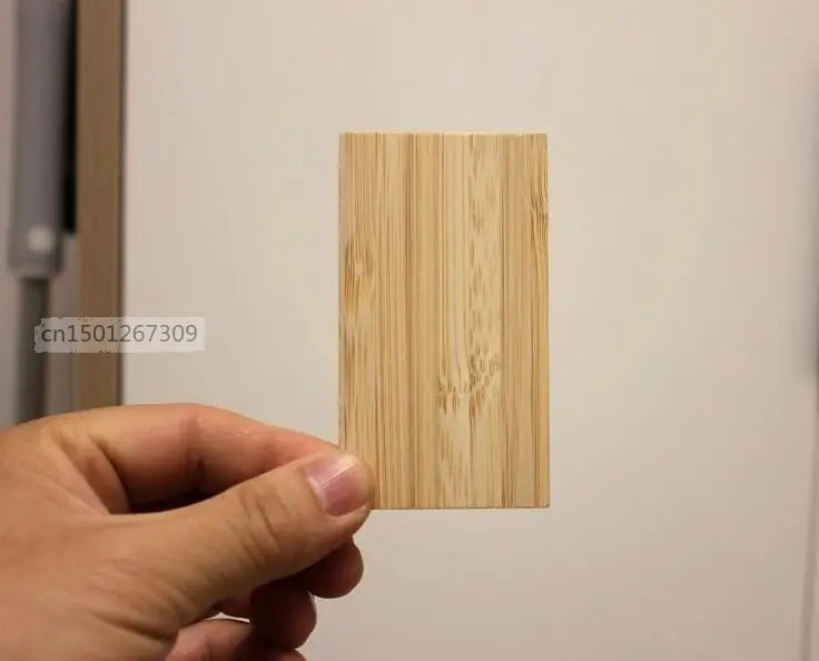 Thickness 2mm Unfinished Rectangular Blank Bamboo Business Cards For Laser Engraving