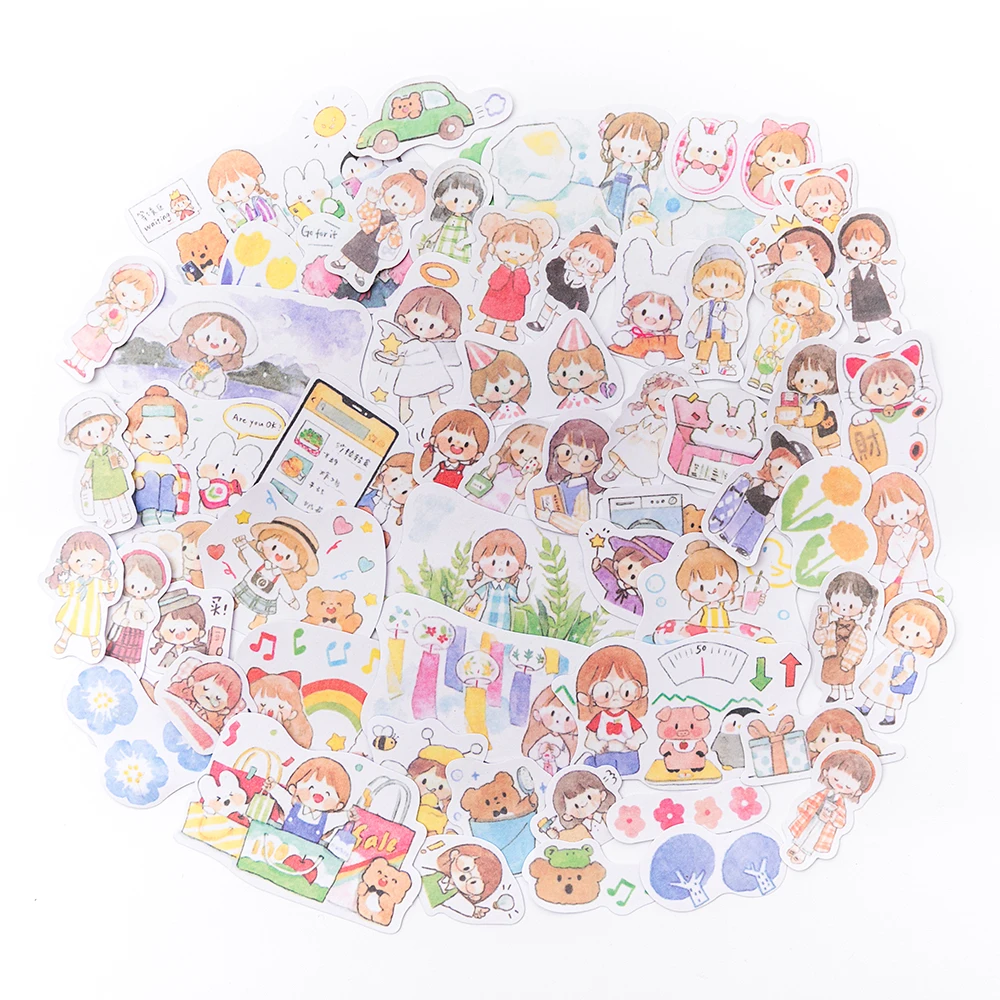 330pcs/lot Kawaii Stationery Stickers Cartoon Girls Diary Planner Decorative Mobile Sticker Scrapbooking DIY Craft Sticker