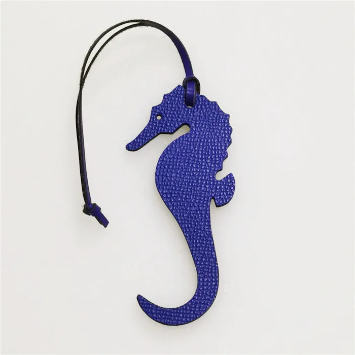 Genuine Leather Cut Animals Seahorse Palm Camel Seahorse Deer Butterfly Keychain Backpack Pendant Animal Women Bag Charm