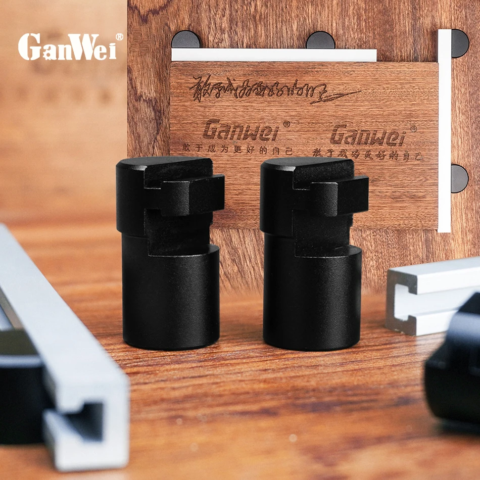 GanWei 1 pz/2 pz/4 pz piallatura Stop Board 19mm 20mm Dog Hole Bench morsetto di fissaggio in lega di alluminio deflettore piastra strumenti per la lavorazione del legno