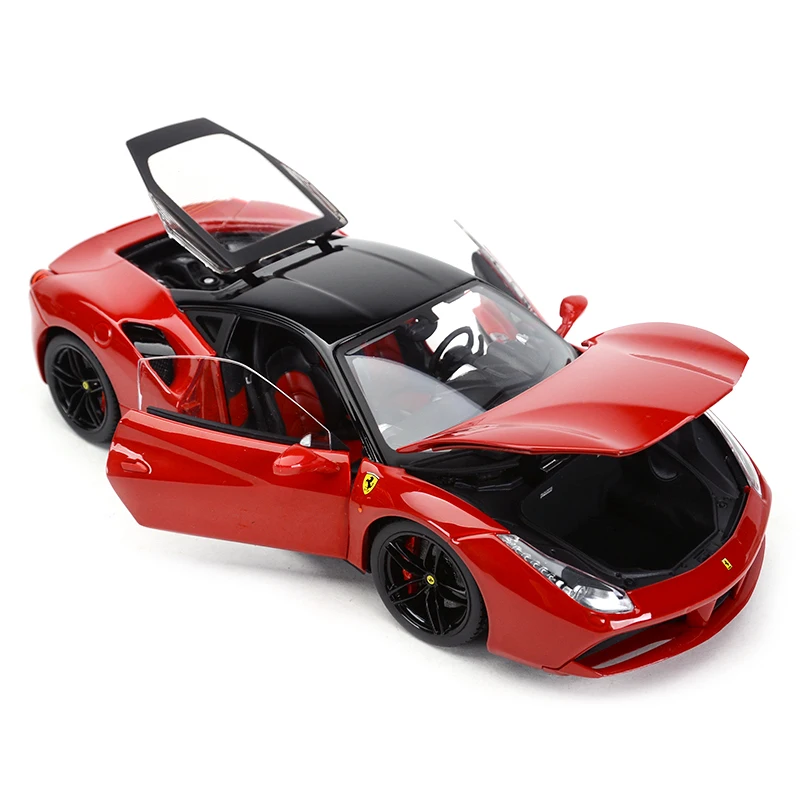 Bburago 1:18 Ferrari 488 GTB Refined Version Sports Car Static Simulation Die Cast Vehicles Collectible Model Car Toys