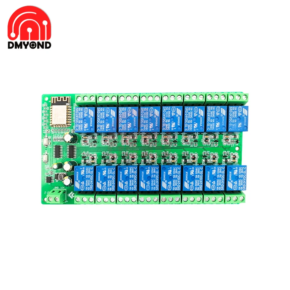 5V/12V/24V DC12V ESP8266 WIFI Relay 16 Channel Relay Module Home Use Powey Supply Electrical Tools