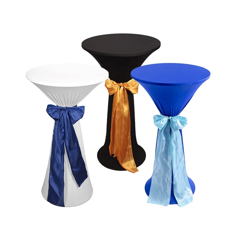 Elastic Table Cloth for Hotel, Cocktail Tablecloth, Bar Table Stretch Cover,High Table Cloth