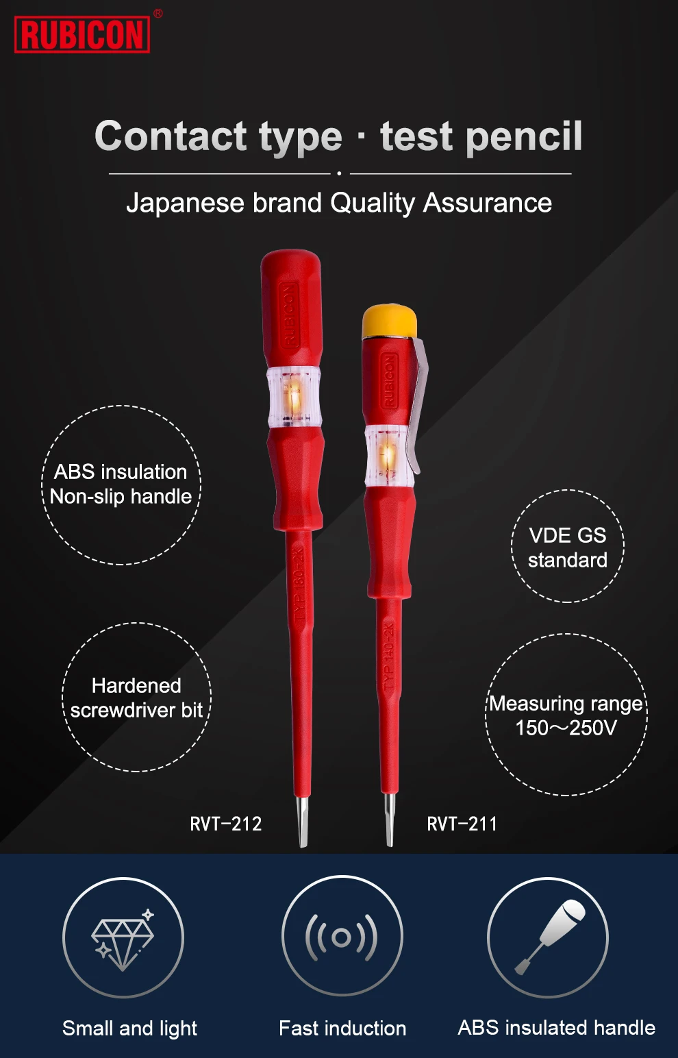 Probe Light Voltage Tester Detector Electroprobe Induced Electric Tester Pen Screwdriver AC/DC 150-250V Test Pencil Voltmeter