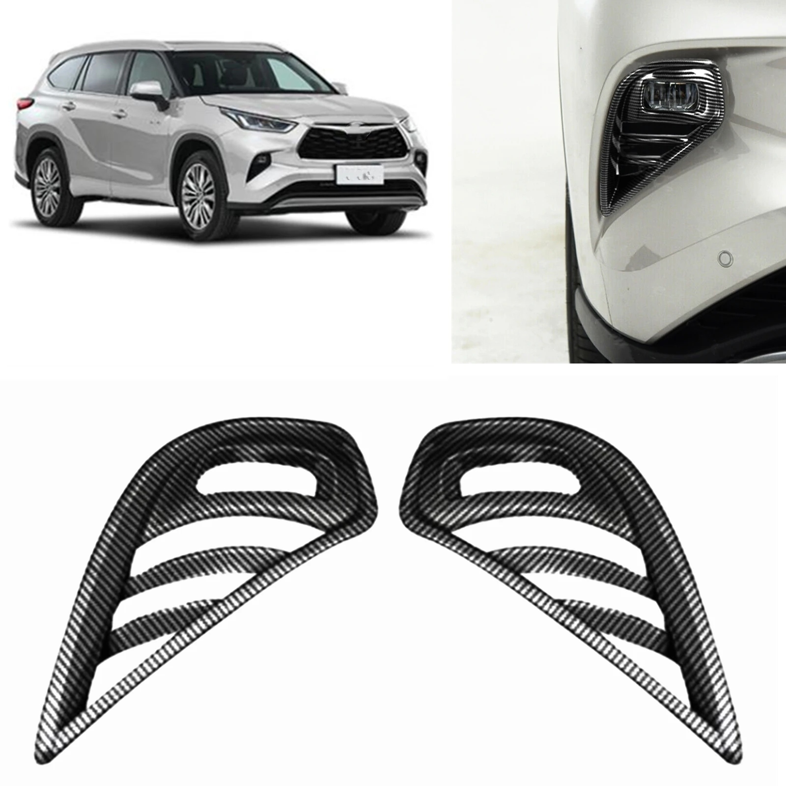 

Передняя противотуманная фоторамка для Toyota Highlander XU70 2020-2023