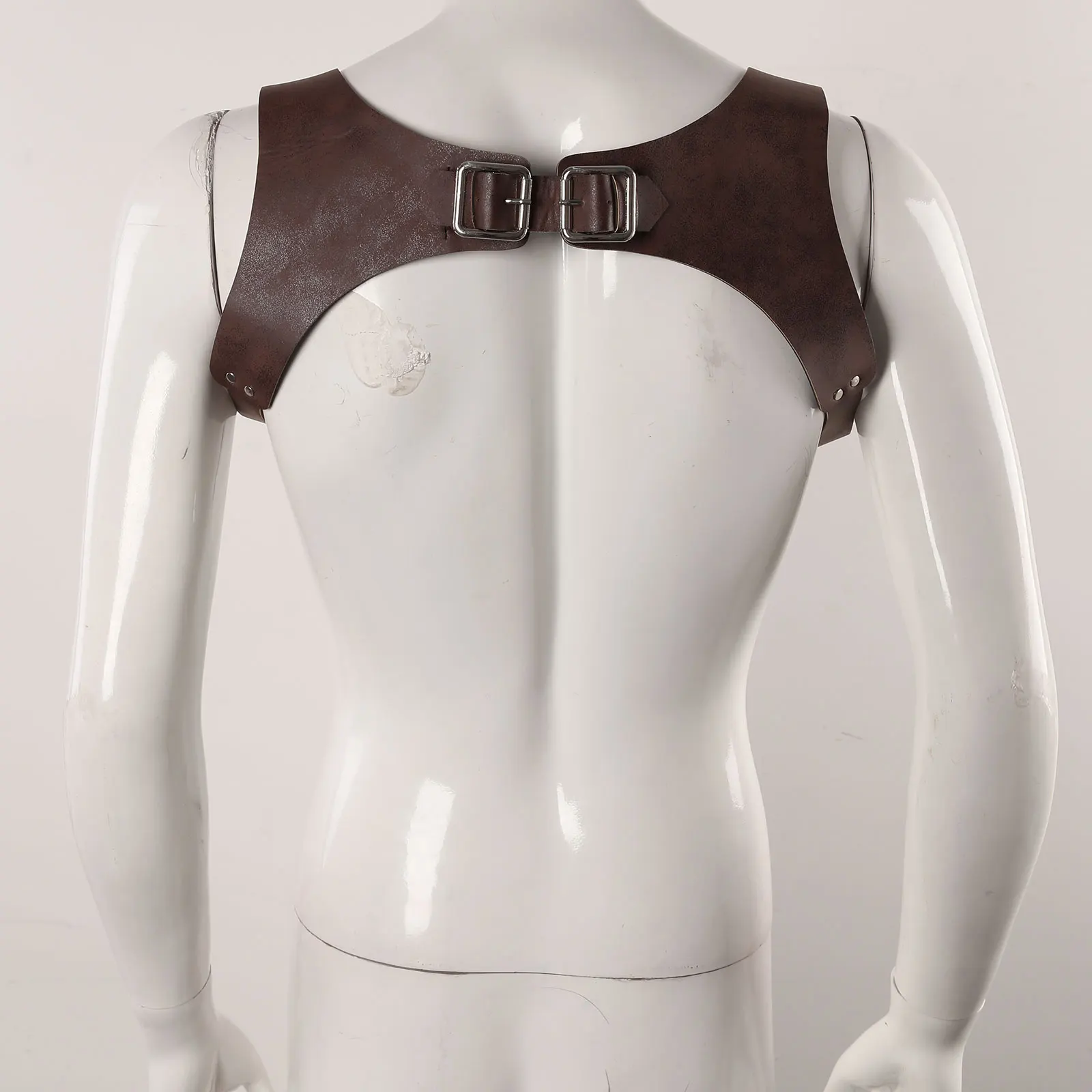 Bretelles Vintage en cuir pour hommes, harnais Punk de Renaissance, ceinture d'épaule de poitrine réglable, Costumes Cosplay Sexy