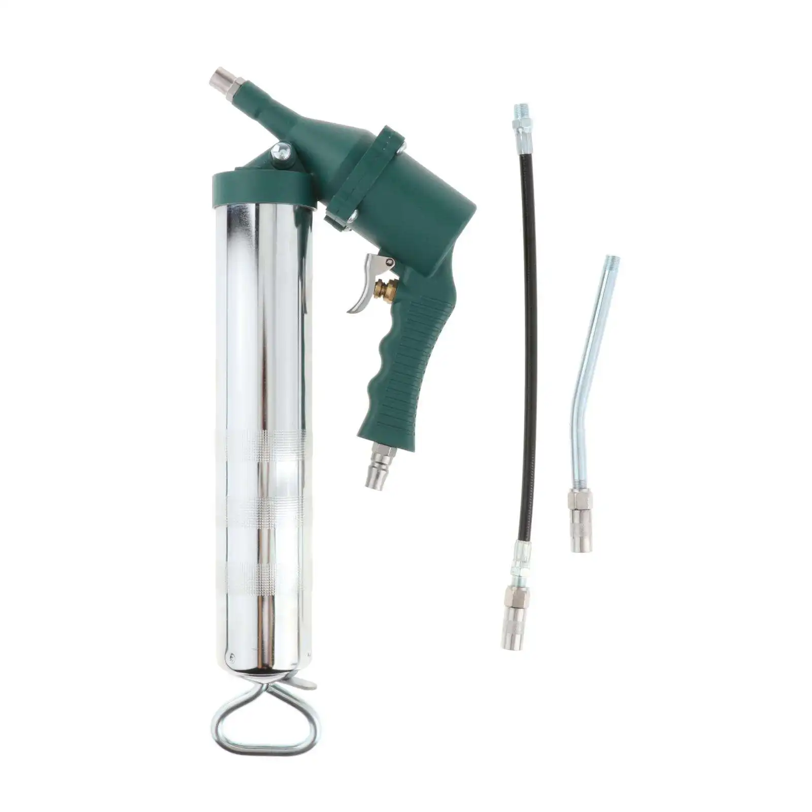 Heavy Duty Air Pneumatic Grease Gun with 14 Ounce Grease Cartridge and Hoses, 500cc