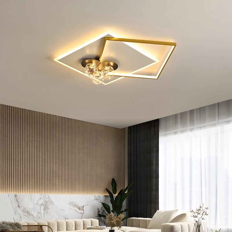 LED Gold Ceiling Chandelier For Kitchen Bedroom Dining Room Living Room Foyer Studyroom Hotel Restaurant Indoor Home New Lights