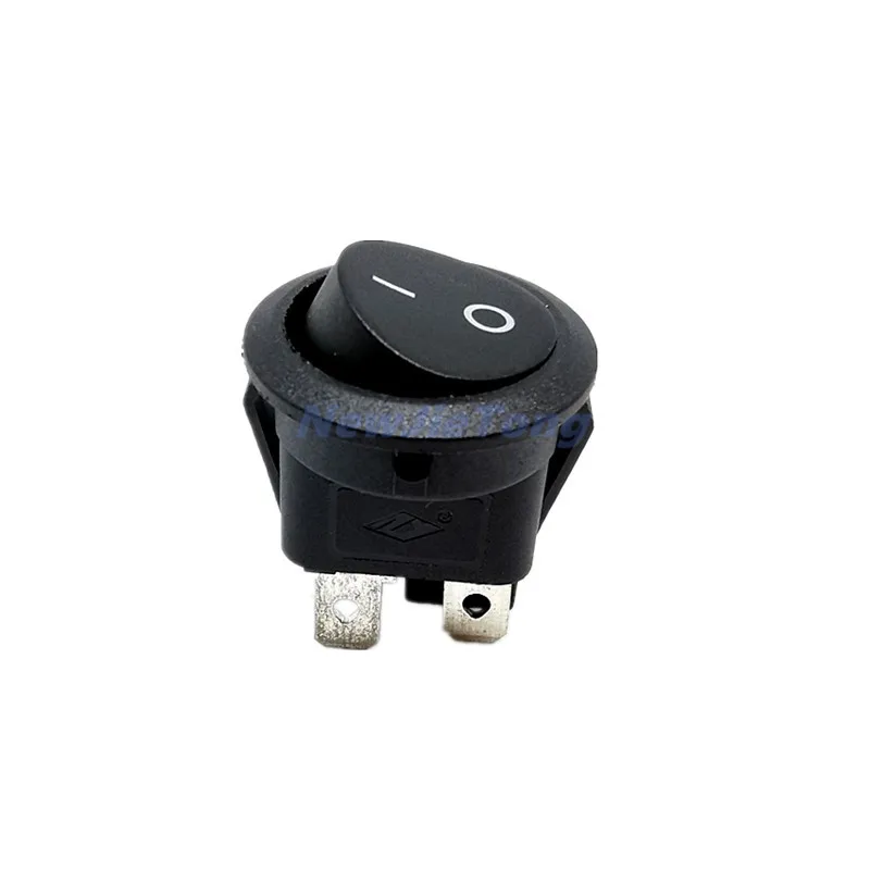 5pcs KCD1 224N Round Rocker Switch Black 4Pins 6A 250V/10A 125VAC Boat Switch Snap-in SPST ON OFF Rocker 2 Position Switch