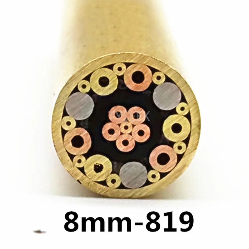 21 Kinds Design 8mm Mosaic Pin Rivets for Knife Handle Screw Decorate Exquisite Style Length 9cm
