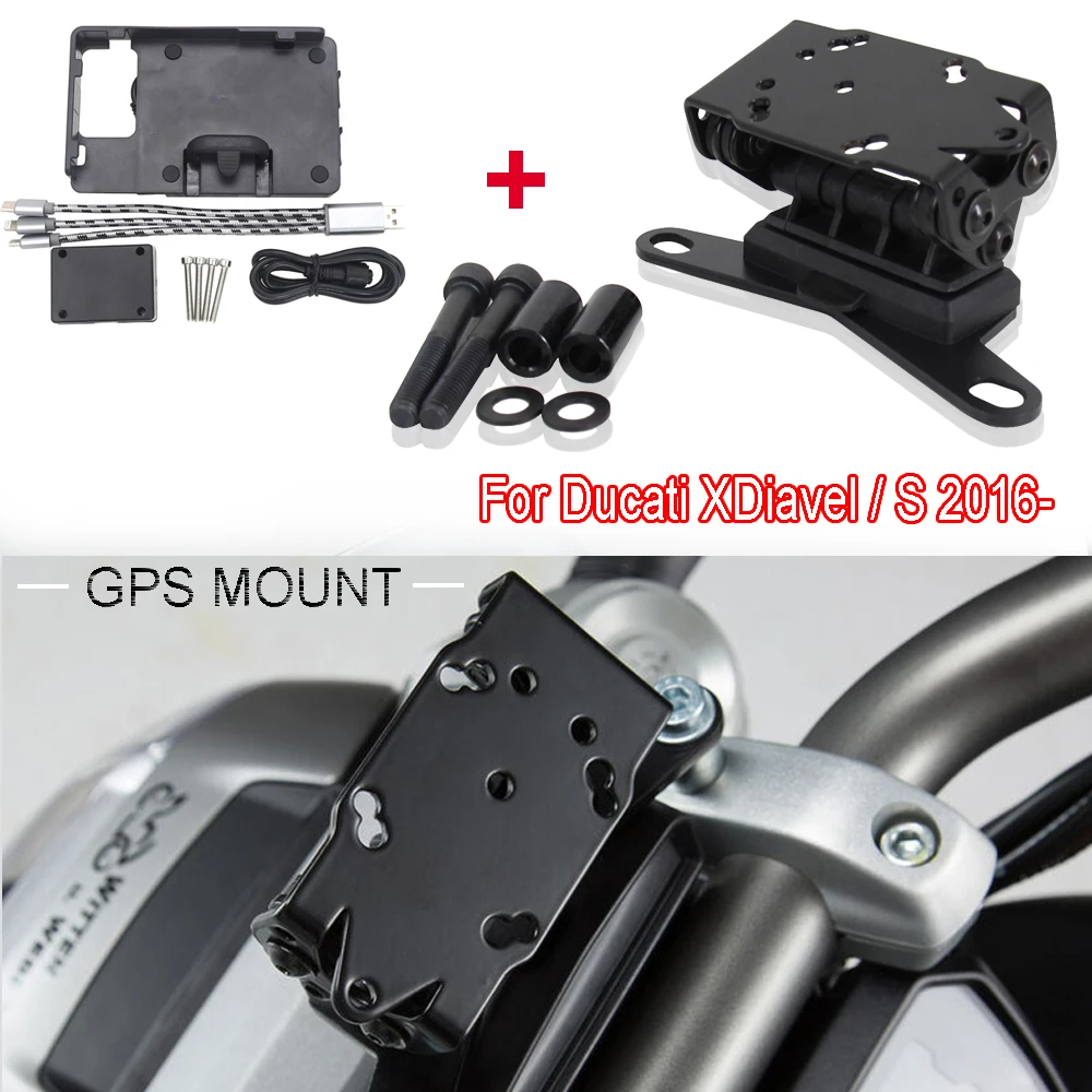 

NEW Motorcycle Accessories For Ducati XDiavel XDiavel S 2016-2022 2021 GPS mount Phone Holder Windshied Mount Navigation Bracket