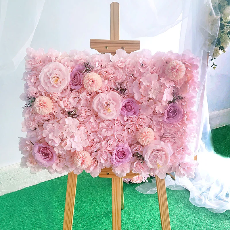 

40X60CM Artificial Hydrangea Peony Rose Flower Wall Party Wedding Arch Background Wall Decoration Road Lead Home Balcony Decor