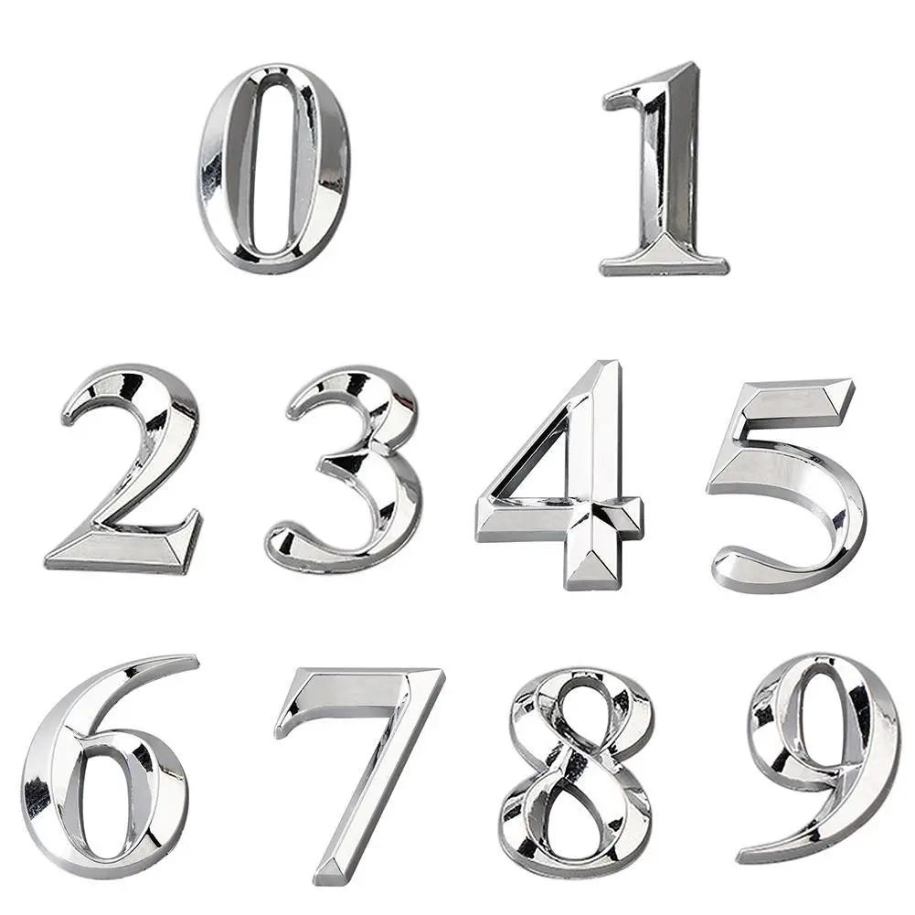 Plated House Door Plaque Address Number Digit Figure Plate Sign Hotel Home Decor