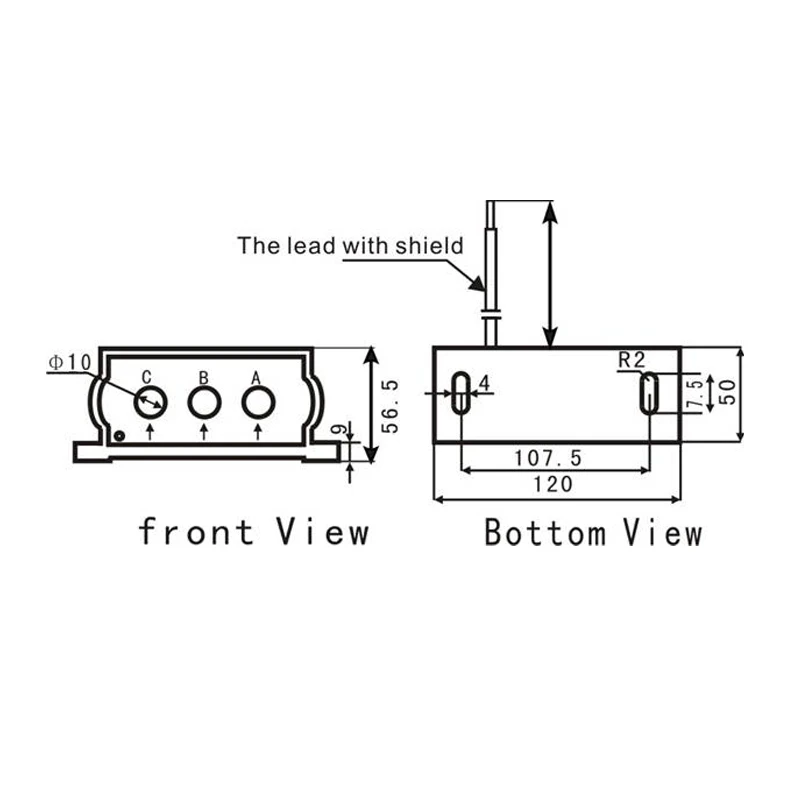 perforation 3 phase Current Transmitter 4-20mA,0-20mA ,0-5V ,0-10V out AC 50A 100A Perforated 3 phase ampere signal transducer