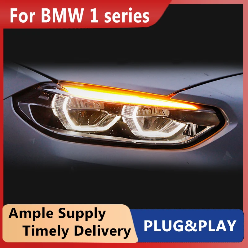 Car Headlights For BMW the 1 series 118i 2018-2019 Headlight Headlamp Bi Xenon Lens HID High Low beam light