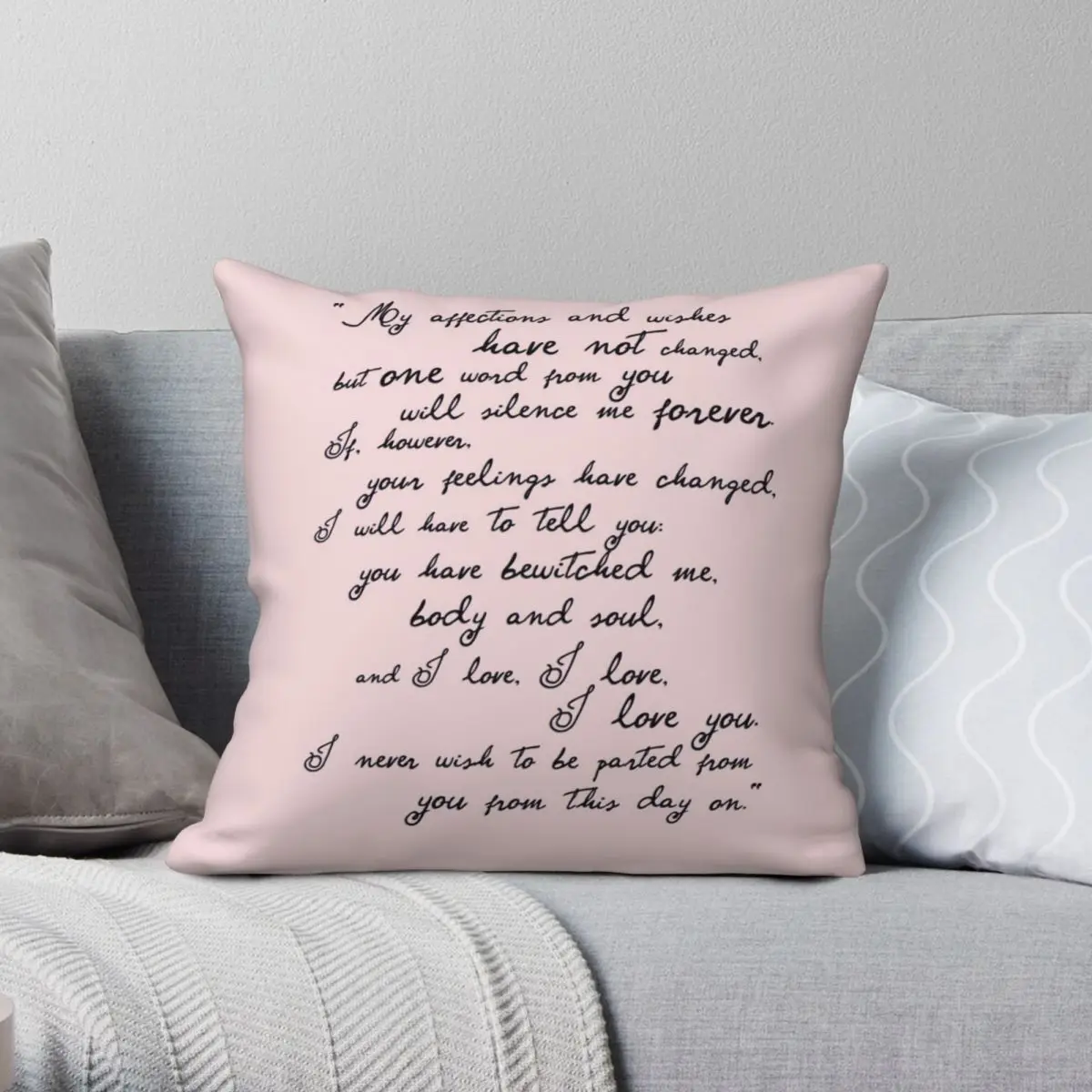 

Pride And Prejudice Darcy Quote Pillowcase Polyester Linen Velvet Pattern Zip Decor Throw Pillow Case Sofa Seater Cushion Cover