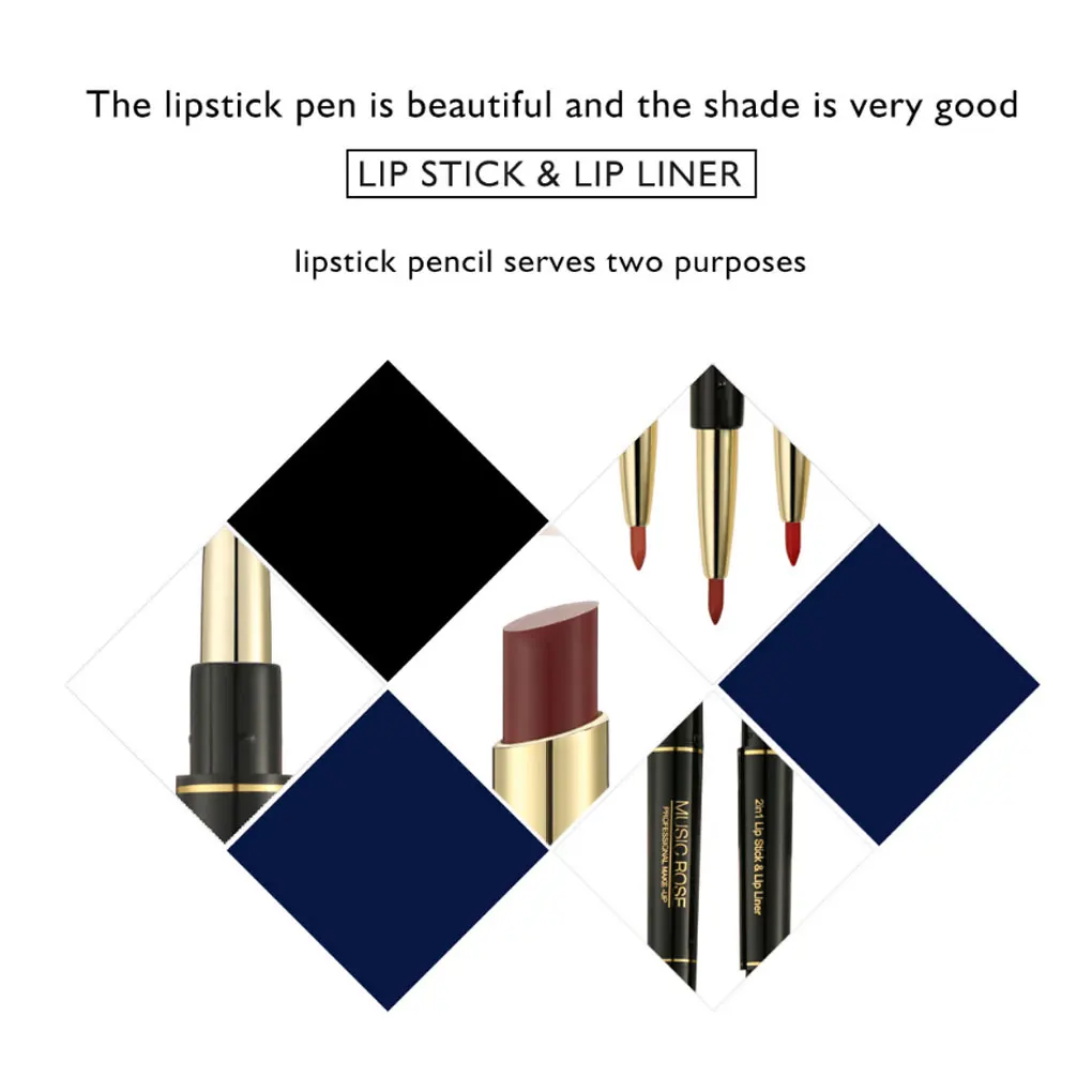 Double Head Matte Lipstick Hydrating Fixing Long Lasting Tint Lips Waterproof Easywear Lip Stick Moisturizer Pigment Lipstick