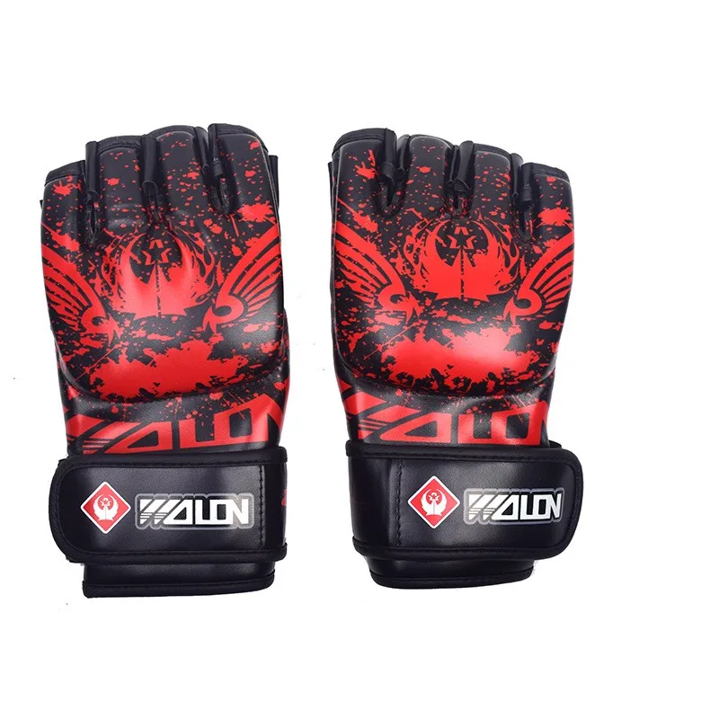 2019 upgraded version of the semi-finger boxing gloves MMA Sanda Taekwondo fighting sandbag gloves professional training gloves