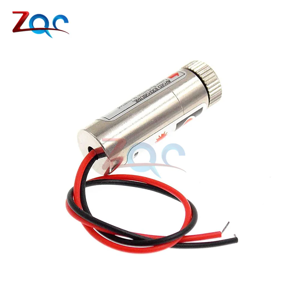 SYD1230 650nm 5mW Red Cross/Line/Dot Laser Module Head Glass Lens Focusable Industrial Class Grade 3-5V