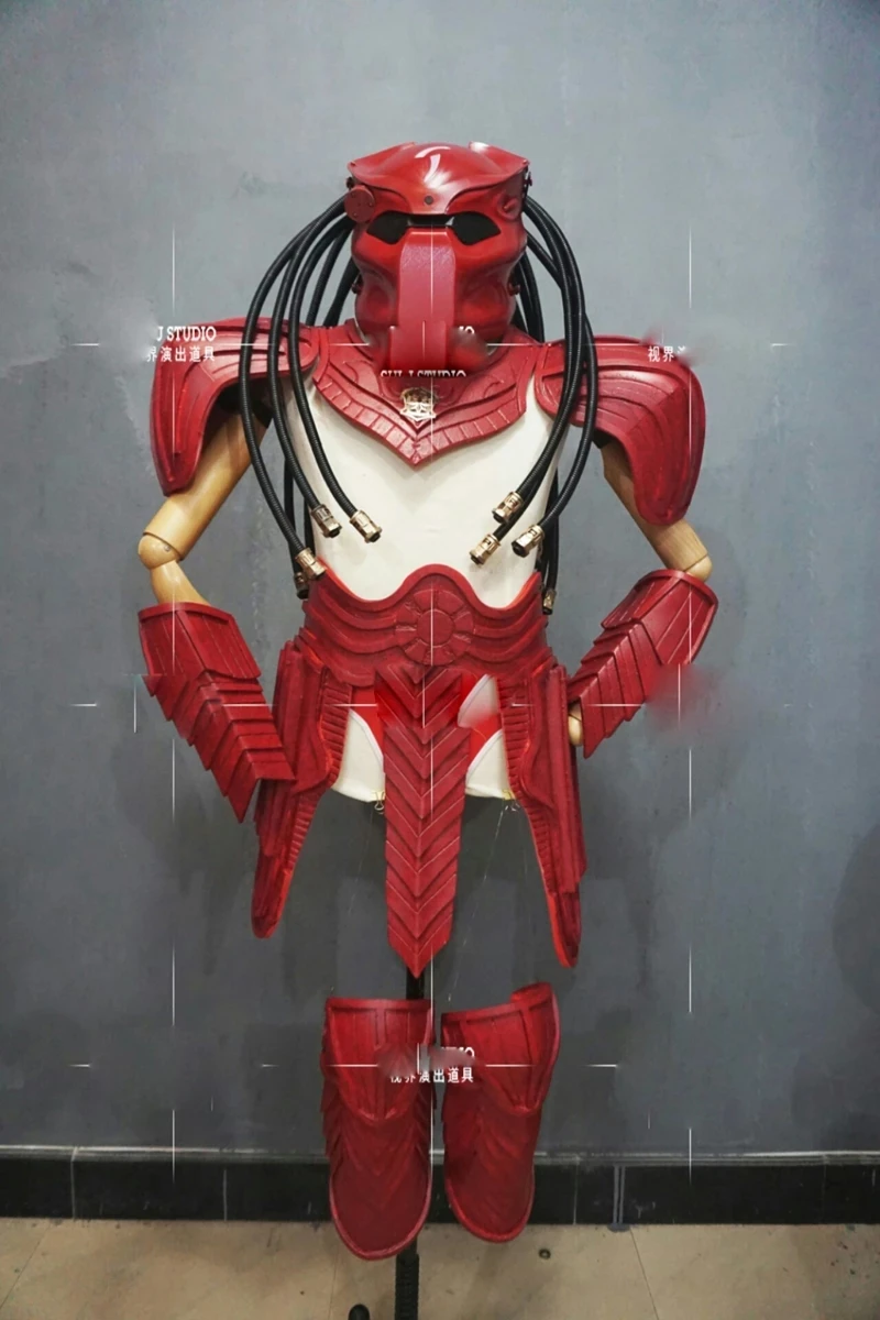 

Club Stage Show muscle men's clothing model costume Jagged warrior red armor cosplay bar halloween costumes