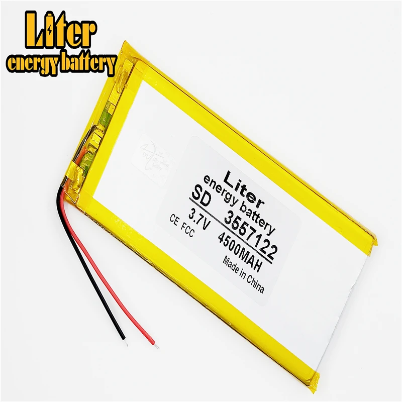 3557122   Bateria recarregável de polímero de íon de lítio 4500mAh 3.7V com banco de potência para tablet PC E-book tablet pc