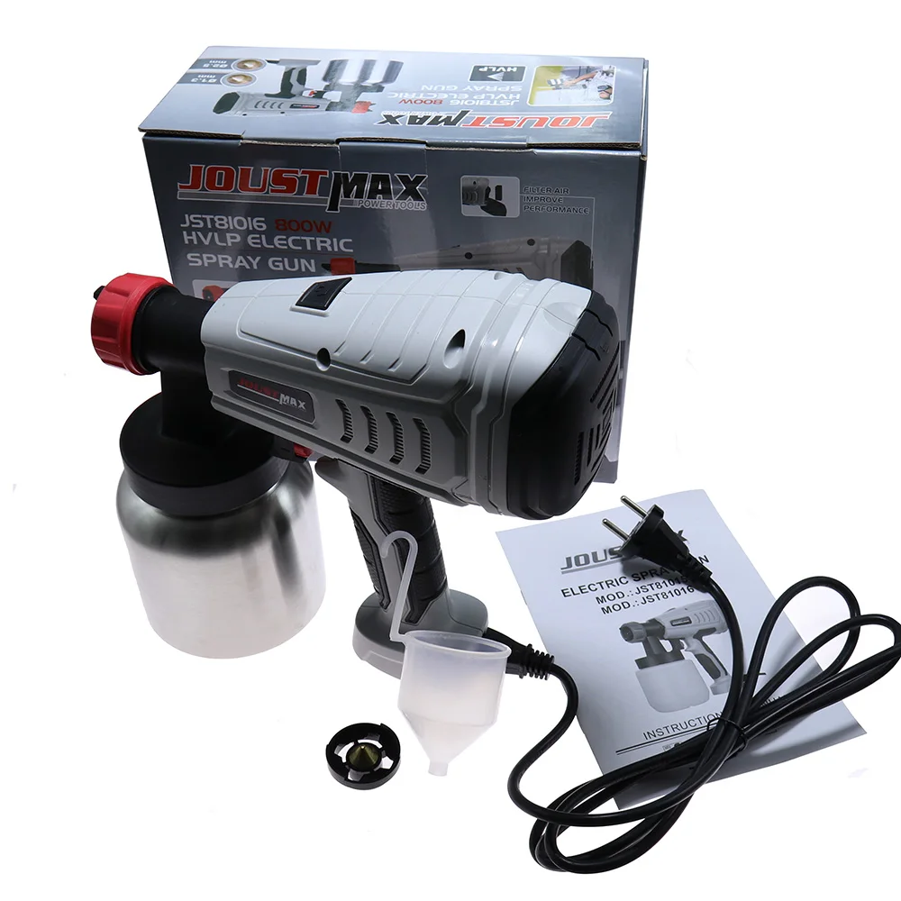 Airless Spray Gun  High Power 800W Electric Paint Sprayer 2 Nozzle Easy Spraying Sanitary Clinic Disinfection 220~240V 800ml Pot