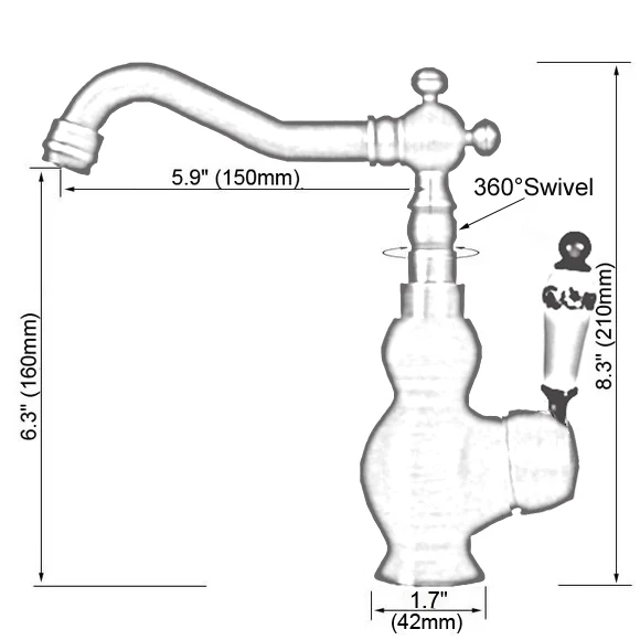 Robinet mitigeur en laiton chromé poli, salle de bains, cuisine, lavabo, évier, bec pivotant, poignée unique, un trou monté sur le pont, msf653