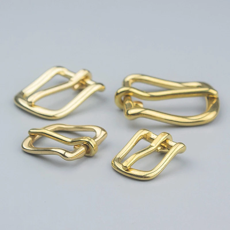 13-38mm Inner Width Solid Brass Pin Buckle Belt End Bar Heel For Bag Jeans Webbing Collar Strap Diy Leather Craft Accessories