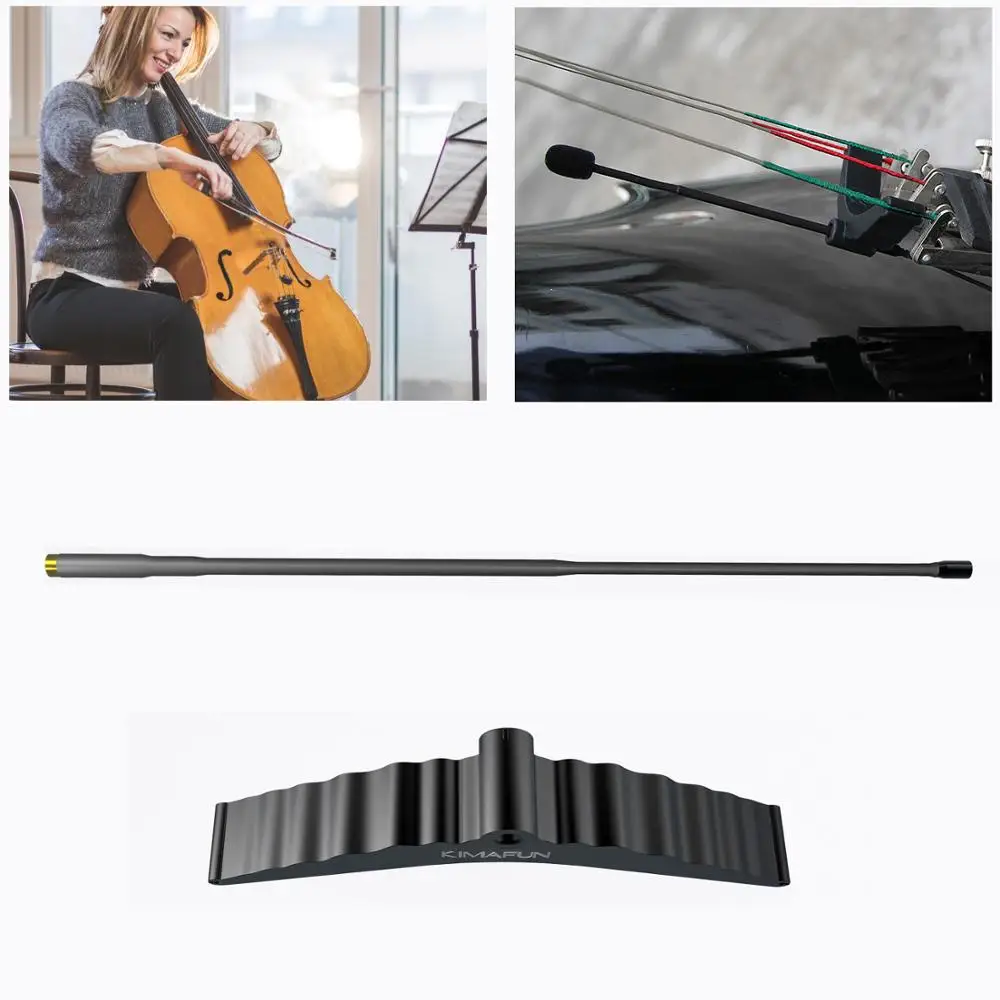 KIMAFUN Mini Pro Wired Cello Microphone Musical Instrument Mic Cello Special Noise-Cancelling  Microphone  for Stage Performance
