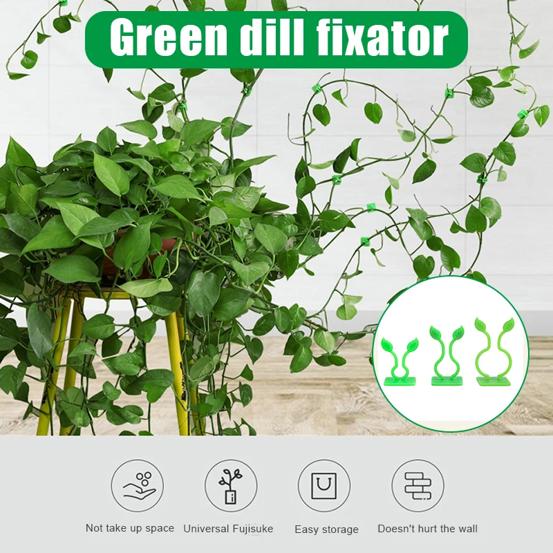 20/50 Buah Klip Perlengkapan Memanjat Dinding Tanaman Merambat Memanjat Dinding Fixer Kait Perekat untuk Penanaman Kebun Rumah