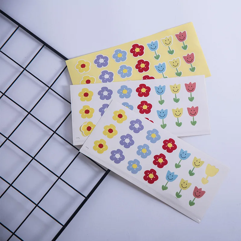 Flower Stickers Gift Decoration Wedding Christmas Birthday Business Seal Labels Hand Account Material