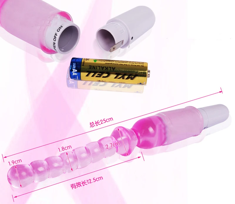 جهاز إستمناء ببطارية 1AA هزاز بخرز سحب منخفض الضوضاء يعمل على تحفيز G-spot ألعاب جنسية للبالغين للنساء