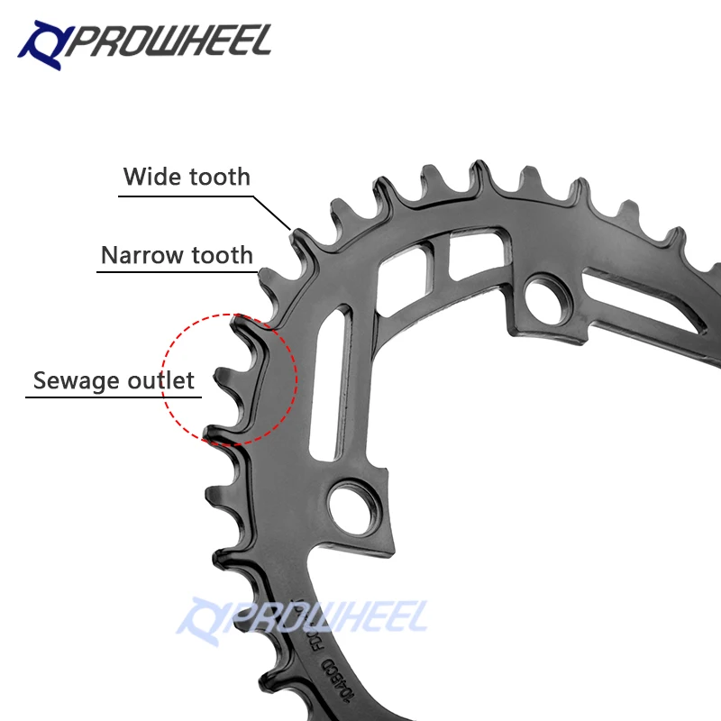 Prowheel Bicycle Crank Sprocket 104BCD MTB Bike Square Hole 170mm 175mm Crankset 32T 34T 36T 38T 40T STEEL Narrow Wide Sprockets