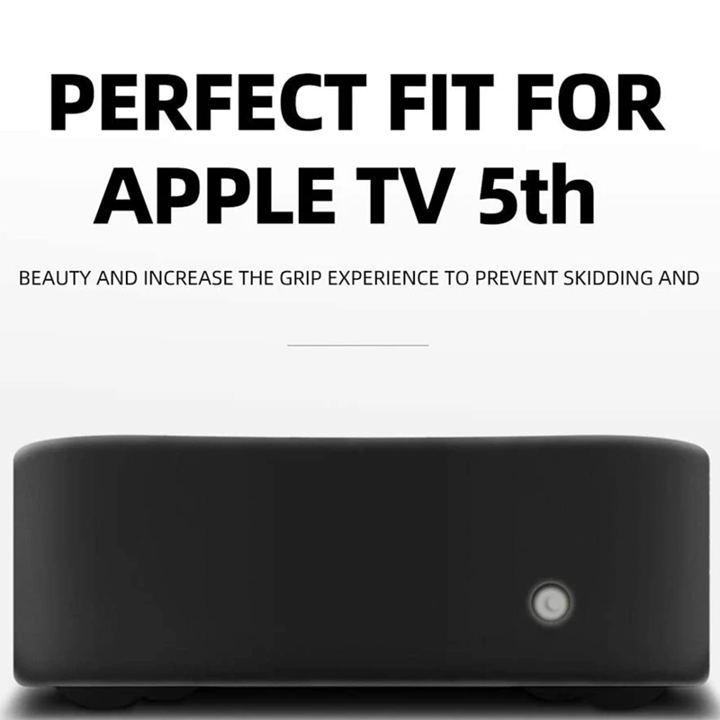 Удаленный чехол и защитный чехол для ТВ-приставки, чехол для Apple TV 4K 5/4-[Противоскользящий] противоударный силиконовый чехол для Apple TV