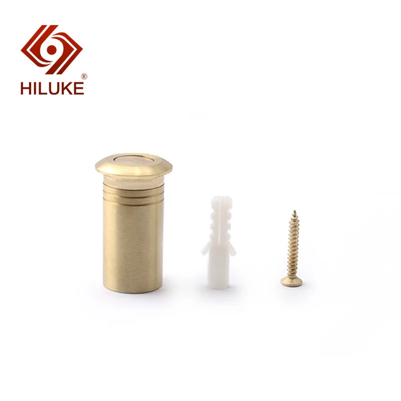 HILUKE Anti Dust Drum Lock Part Bolt Door Closers Hardware Brass Dust Proof Socket