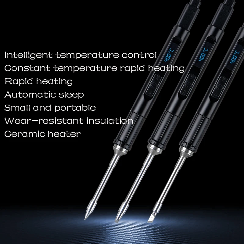Mtc080 Portable Electric Soldering iron Wireless Solder Station Intelligent Display Temperature Control DIY Heating Element Tool