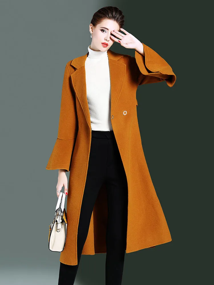 

300% Wool Coat Female Jacket Autumn Winter Jacket Women Double Side Coats Korean Long Jacket Casaco Feminino My