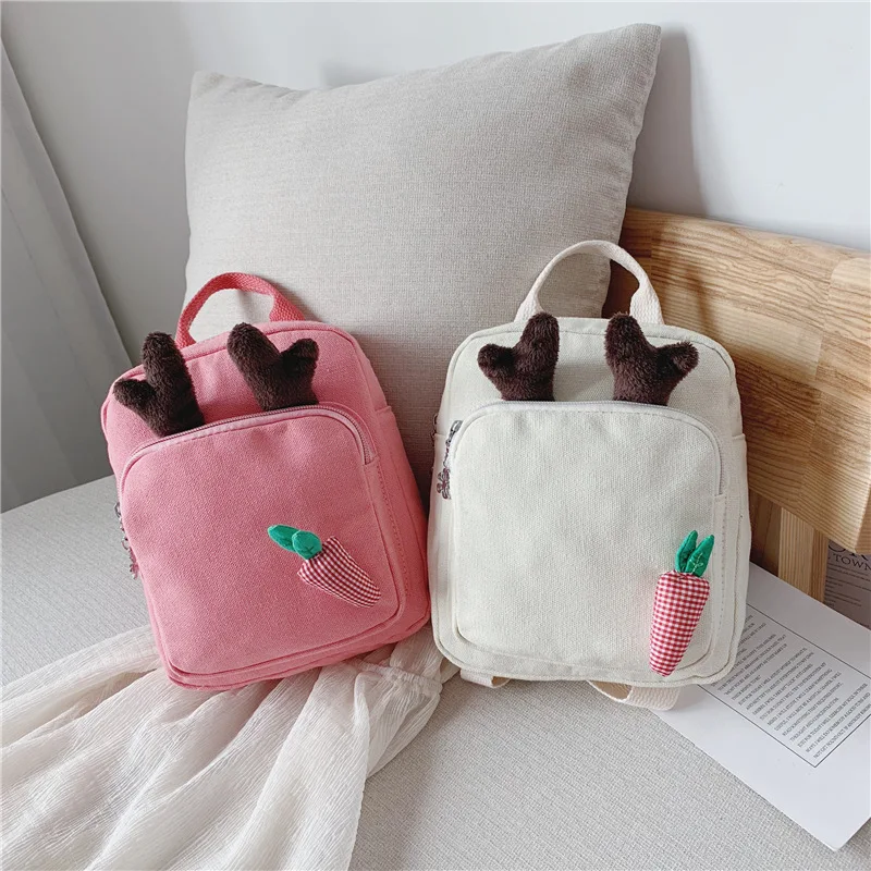 Children Backpacks Kids Bag 3D Carrot Baby Bag For Boys Girls Cute Animal Prints Travel Bags Toys Gifts