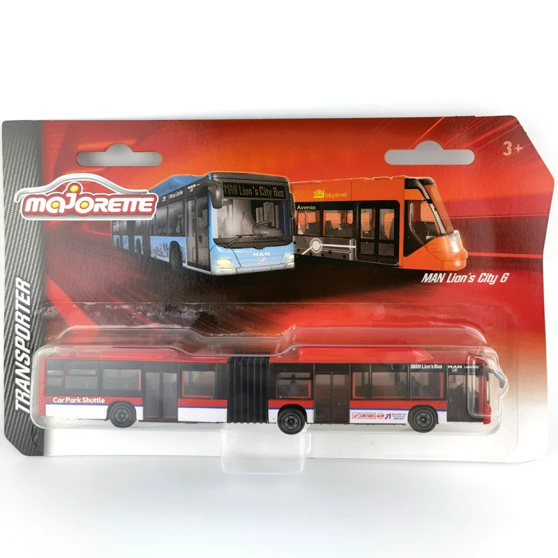 Majorette transporter city bus car man lions city g Collection of die-cast alloy car decoration model toys